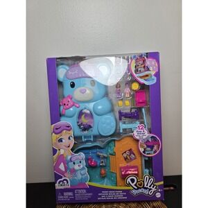 Polly Pocket Teddy Bear Purse 12 Pop & Swap Pieces New By Mattel